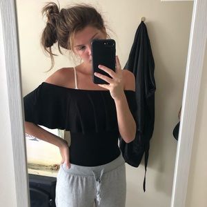 off the shoulder bodysuit